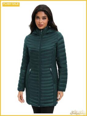 Ultralight Down Puffer Jacket Hooded Slim Fit Winter Coat